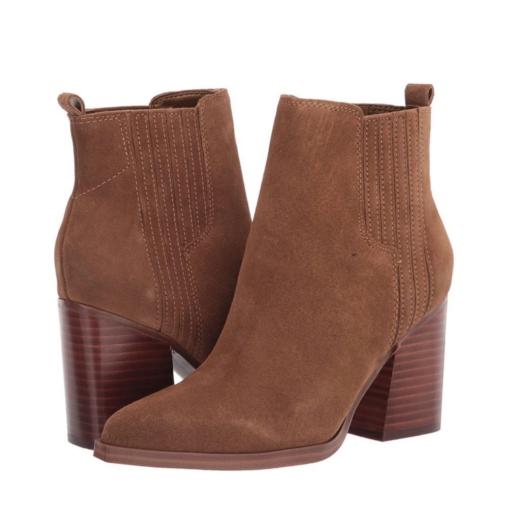 MARC FISHER Matter Block Heel Booties Size 9